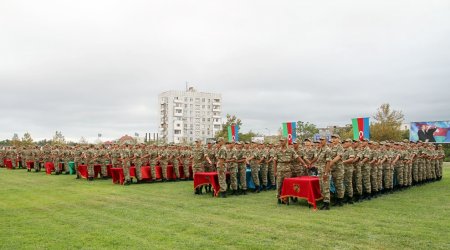 Hərbi təhsil müəssisələrində andiçmə mərasimləri keçirilib - FOTO