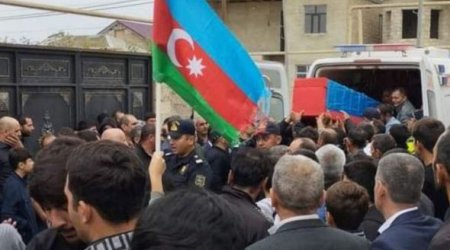 Dünən şəhid olan Elgün Həsənov torpağa tapşırıldı