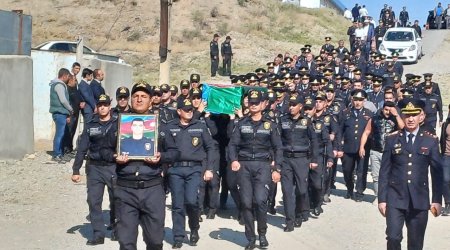 Naxçıvanda şəhid polisimizlə vida mərasimi KEÇİLİR 