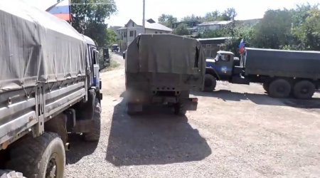 Rus sülhməramlılar Xankəndi çörək zavoduna 10 ton un aparıb - VİDEO