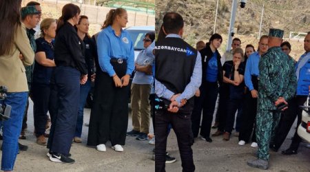 BMT nümayəndələri “Laçın” sərhəd-keçid məntəqəsinə baxıblar - FOTO/VİDEO