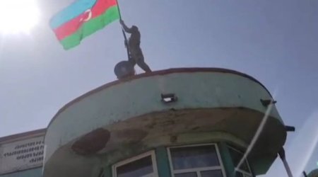 Xocalı şəhərinə bayrağımız belə sancıldı - VİDEO