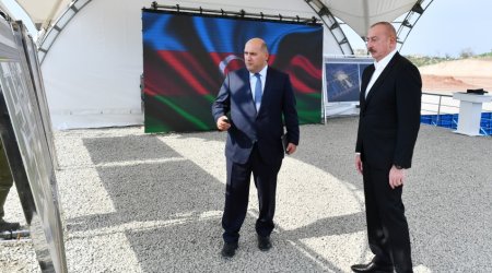 Füzuli şəhərində inzibati binanın təməli QOYULDU 