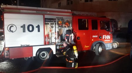 Bakıda yaşayış binasında yanğın söndürülüb - FOTO/VİDEO - YENİLƏNİB 