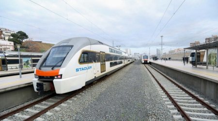 Bakı-Sumqayıt qatarları ilə sərnişindaşıma 41 % artıb