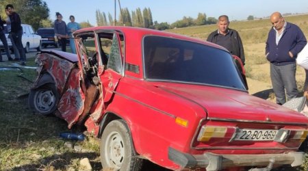 Goranboyda iki avtomobil TOQQUŞDU: Ölən və xəsarət alanlar var – FOTO  