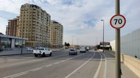 Bakıda daha bir prospektdə sürət həddi endirildi – FOTO  