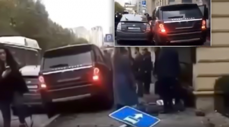 Bakıda “Prius”la “Range Rover” toqquşdu - VİDEO 