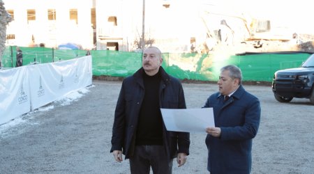 Prezident Şuşada tikinti işləri ilə tanış olub - FOTO