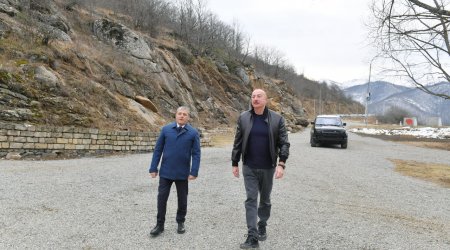 Prezident Şuşa rayonundakı “Saxsı” bulağında - FOTO/VİDEO