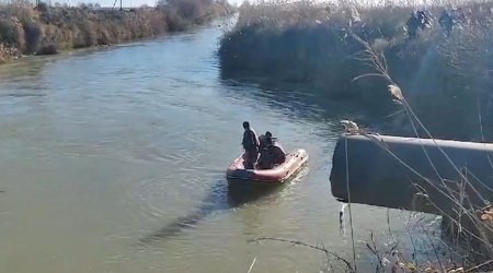 Su kanalında batan uşağın axtarışları davam edir – VİDEO  