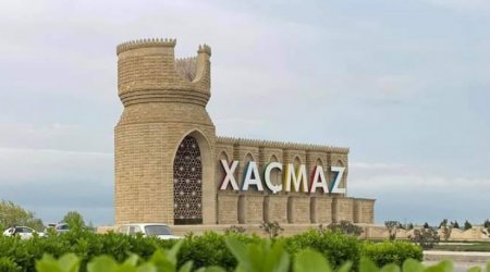 Xaçmazda Qudyalçayın kənarındakı yol UÇDU