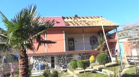 Şəkinin kəndlərində küləyin törətdiyi FƏSADLAR - FOTO