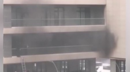 Bakıda “Grand Həyat” kompleksində yanğın oldu - VİDEO