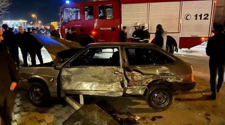 Naxçıvanda avtomobillər toqquşub, xəsarət alan var - FOTO