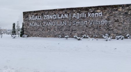 Ağalıda uşaqların qar sevinci - FOTO