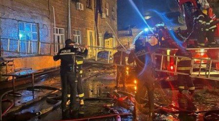 FHN: Yanğın baş verən bina sakinləri təxliyə ediliblər - FOTO/VİDEO