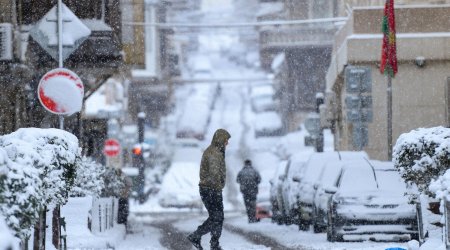 Qar yağır, 10 dərəcə şaxta var - FAKTİKİ HAVA  