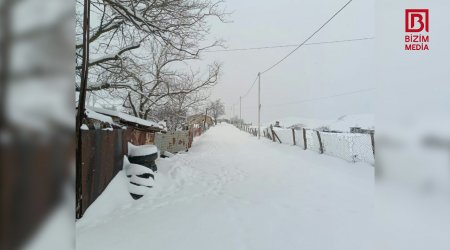 Cəlilabada 70 sm qar yağdı: İşıq kəsildi – FOTO  