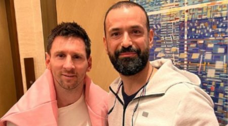 İş adamı Fərid Novruzi Messi ilə bir arada - FOTO