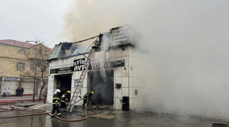 Bakıda avtoyuma məntəqəsində baş verən yanğın söndürüldü - YENİLƏNİB/FOTO/VİDEO