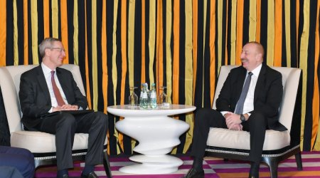 İlham Əliyev ilə Almaniyanın Şərqi Biznes Assosiasiyasının icraçı direktorunun görüşü olub - FOTO