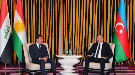 Prezident İraq Kürdüstan Regionunun Başçısı ilə görüşdü - FOTO 