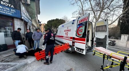 Kuryeri vuran sürücü hadisə yerindən qaçdı - FOTO
