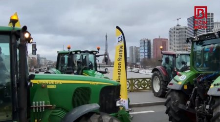 Fransalı fermerlərin Makrona sürprizi: Parisin bütün mərkəzi yolları bağlandı - VİDEO