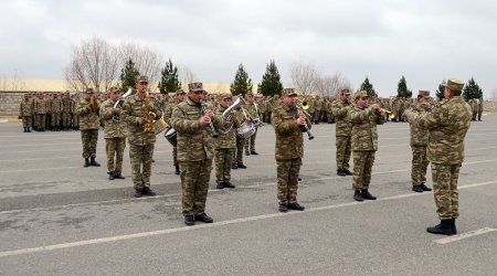 Ehtiyatdan çağırılan hərbi vəzifəlilərin təlim toplanışı başa çatdı - FOTO