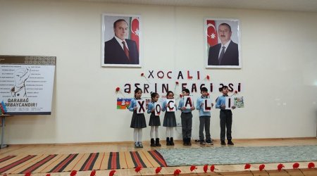 Qəbələ məktəblərində Xocalı faciəsi anılır - FOTO