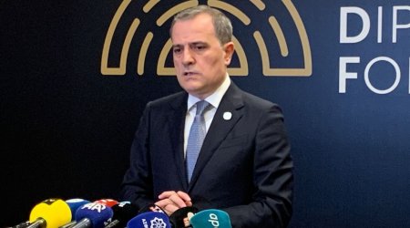 Ceyhun Bayramov Antalyada mediaya açıqlama verib