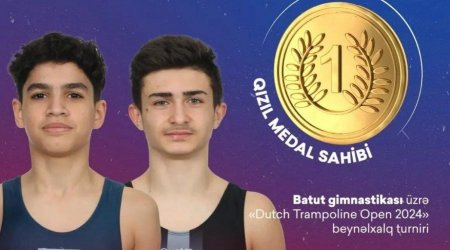 2 gimnastımız Niderlandda qızıl medal qazandı - FOTO