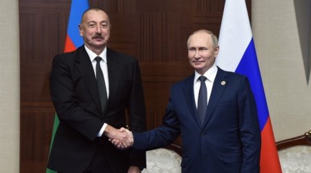 İlham Əliyev Vladimir Putini TƏBRİK edib
