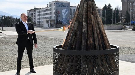 “Dördüncü dəfədir ki, bayram tonqalını azad edilmiş Qarabağda qalayıram” - İlham Əliyev