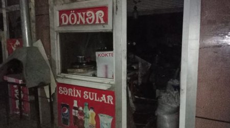 Gəncədə dönərxana yandı - FOTO