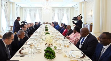 İlham Əliyevin adından Konqo Prezidentinin şərəfinə rəsmi nahar verildi - VİDEO