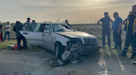 Kürdəmirdə zəncirvari qəza olub, bir nəfər ölüb, iki yaralı var - FOTO/VİDEO