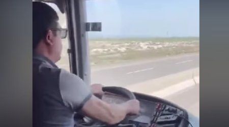 Tərtər-Bakı avtobusunda TƏHLÜKƏLİ ANLAR – VİDEO 