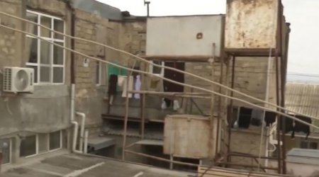 Bakıda 130-dan çox yaşı olan bina hər an uça bilər - VİDEO