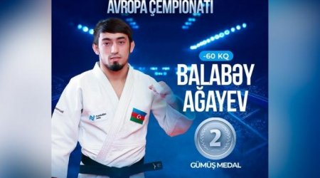 Cüdoçumuz Avropa çempionatının gümüş medalına sahib oldu