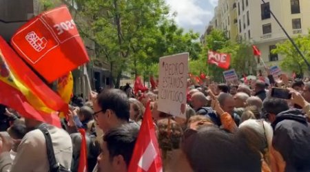 İspaniyada Baş nazirə görə xalq aksiyaya başladı, hakimiyyətdən getməməsi istənilir - VİDEO