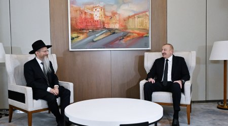 Prezident Rusiyanın Baş ravvinini qəbul etdi