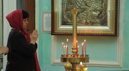 Gəncədəki Rus Pravoslav Kilsəsində Pasxa bayramı qeyd olundu - FOTO