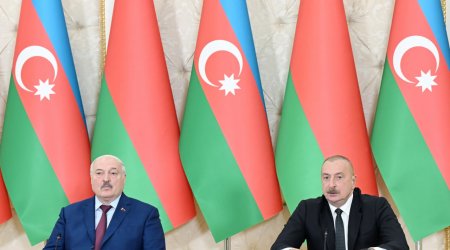 İlham Əliyev və Aleksandr Lukaşenko mətbuata bəyanatlarla çıxış ediblər - FOTO/VİDEO