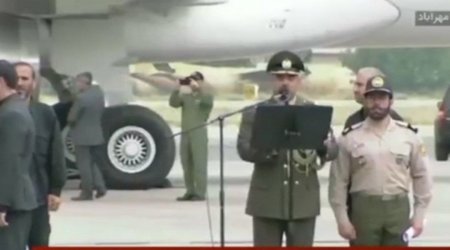 Helikopter qəzasında həlak olanların cənazələri Tehrana belə yola salındı - VİDEO