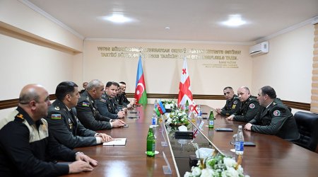 Gürcüstanın Hərbi Polis Departamentinin rəisi Azərbaycana səfər edib - FOTO