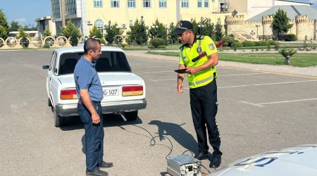 Saatlıda Yol Polisi tərəfindən avtomobillər yoxlanılıb - FOTO