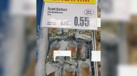 “Araz” market bakteriyalı dondurmaları endirimlə satışa çıxardı – FOTO