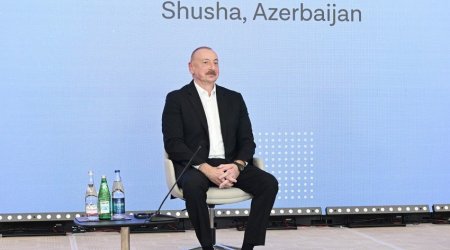 Şuşada II Qlobal Media Forumu keçirilir, İlham Əliyev Forumda çıxış edib - FOTO/VİDEO